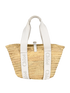 Medium Sense Raffia Tote, &pound;350, Handbags, Beige, Leather, Back view
